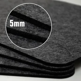 Dune Design DuneDesign Tischset Bestecktasche Untersetzer Set 43x30 cm Platzset Filzset Anthrazit