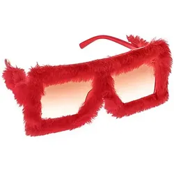 Plüsch-Brille, rot