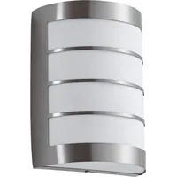 LINDBY Außenwandleuchte Edelstahl 20 cm E27 IP44 grau