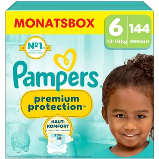 Pampers Premium Protection Gr.6 (13+ kg) für Kids und Teens, 144 Stück