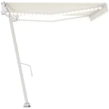 vidaXL Markise Automatisch mit LED & Windsensor 500x300 cm Creme - Beige