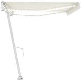 vidaXL Markise Automatisch mit LED & Windsensor 500x300 cm Creme - Beige