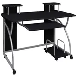 vidaXL Computertisch Schwarz 110x52x88,5 cm Holzwerkstoff - Schwarz