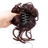 SUNESA Haarteil Haargummi Synthetische Haarspange Unordentliches Lockiges Haar Perücken, Frauen Brötchen Klaue Verlängerung Chignon Haarteil for Frauen Kunsthaar Haarverlängerung (Color : 1Pcs-02)