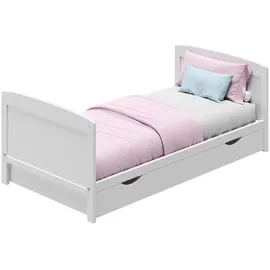 Kids Collective Babybett 60x120 umbaubar mit Schublade, Gitterbett, Kinderbett, höhenverstellbar & herausnehmbare Sprossen | weitere Größen: 70x140cm | 60x120cm... - Weiß