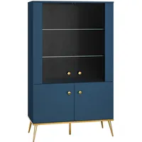 99rooms Noah Vitrine Blau ohne LED-Beleuchtung