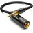 deleyCON Audio Klinken Adapter Kabel 3,5mm Stecker - 6,3mm Buchse 0,2m (keine MPNR)