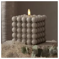 Star Trading Flamme Dot LED-Kerze 13 cm grau