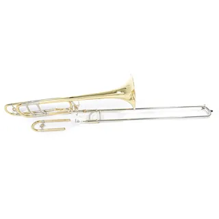 Roy Benson Bb/F(Gb)-Tenorposaune TT-227F (8"" Messing Schallstück, 12,7 mm Bohrung, Neusilber Züge, mit einzigartigem Quart- oder Terzventil, für versierte Musiker und Kinder gleichermaßen)