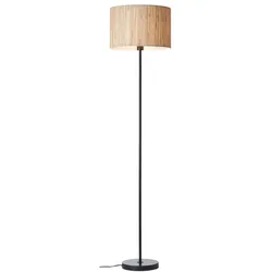 BRILLIANT Lampe, Wimea Standleuchte schwarz/natur, 1x A60, E27, 52W, Mit Fußschalter