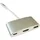 LC-POWER HUB-C-MULTI-4 1xUSB3.0+HDMI+Ladeanschluss Typ C silber
