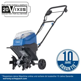 SCHEPPACH BC-MT300-X Akku-Bodenhacke 20V mit 2x 2Ah Akku und Ladegerät
