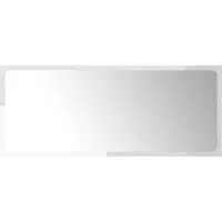 VidaXL Badspiegel Hochglanz-Weiß 90x1,5x37 cm Spanplatte