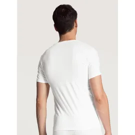 CALIDA V-Shirt "Evolution", Herren, Gr. L (52/54), weiß, Interlock, Obermaterial: 94% Baumwolle, 6% Elasthan, unifarben, Basic, Basic schmal hüftbedeckend, V-Ausschnitt, Shirts, mit tiefem V-Ausschnitt, Interlock-Qualität, Kurzarm, elastisch