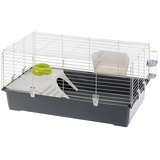 Ferplast RABBIT 100 für Kaninchen, Meerschweinchen, Meerschweinchen, aus Metall, inklusive Zubehör: Futterkrippe, Trinkflasche, Haus, Schüssel. 95x57xh46cm