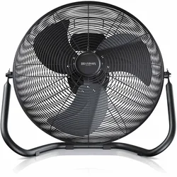 Brandson Windmaschine 120W, Standventilator 50cm Retro Stil, Ventilator, Bodenventilator mit hohem Luftdurchsatz, stufenlos neigbarer Ventilatorkopf