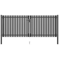 vidaXL Gartentor 400 x 125 cm Anthrazit