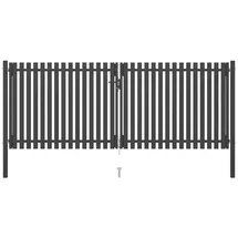 vidaXL Gartentor 400 x 125 cm Anthrazit