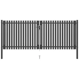 vidaXL Gartentor 400 x 125 cm Anthrazit