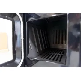 hosseven Kaminofen mit Backfach und Herdplatte 4012 Weiß Holzofen 8 kW Holz Ofen Mehrfachbelegung Kamin Heizofen Küchenherd