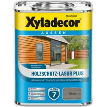 Xyladecor Holzschutz Lasur Plus Grau 4 l