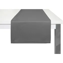 Tischläufer ADAM "Uni Collection Light" Gr. 1, schwarz, B:50cm L:150cm, Bio-Baumwolle, Tischdecken