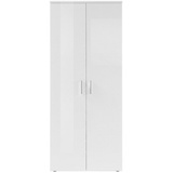 MID.YOU Schuhschrank Weiß - 80 x 190 x 35 cm