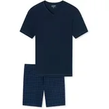 SCHIESSER Pyjama Schlafanzug Dunkelblau 54
