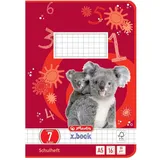 Herlitz Schulheft x.book Lineatur 7 kariert DIN A5 ohne Rand, 16 Blatt