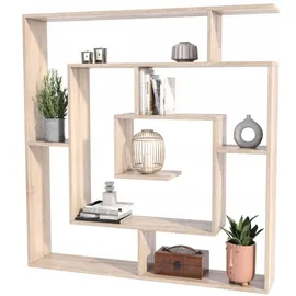 matkam Bücheregal 125 x 129 x 21 cm Sonoma Eiche