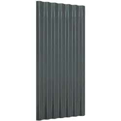 vidaXL Dachpaneele 36 Stk. Pulverbeschichteter Stahl Anthrazit 80x36cm