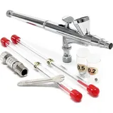 Wiltec Airbrush Pistole Typ 136T Silber 11,00mm x 55,00mm x 146,00mm