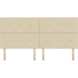 vidaXL Höhenverstellbares Kopfteil mit Kopfteil Creme 200 cm Stoff - Creme