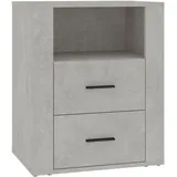 vidaXL Nachtschrank Betongrau 50 x 36 x 60 cm Grau