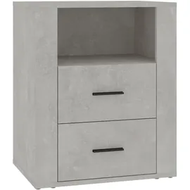 vidaXL Nachtschrank Betongrau 50 x 36 x 60 cm Grau