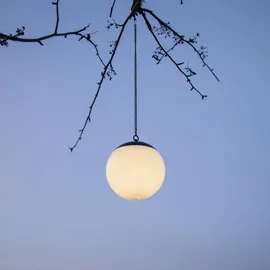 Star Trading LED Solar Kugelleuchte Kunststoff, Metall Ø 20 cm 1 Stück weiß