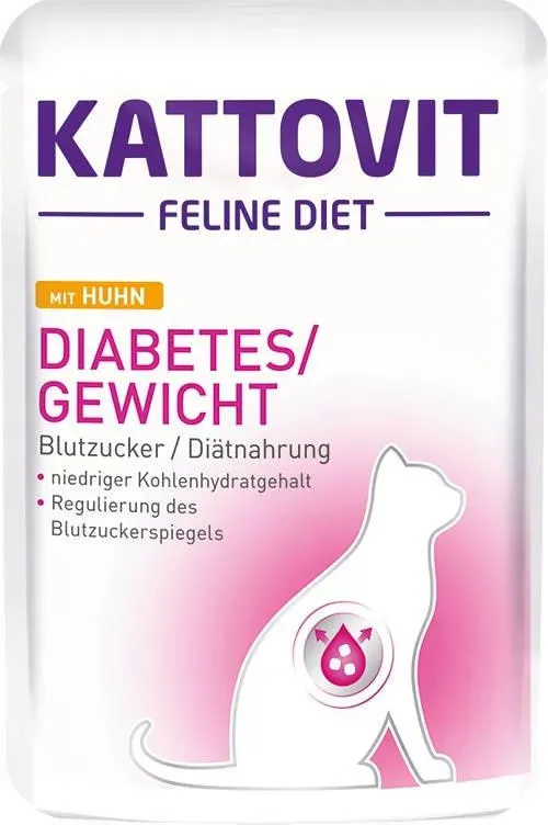 Kattovit Diabetes/Fressendes Huhn 85g Beutel