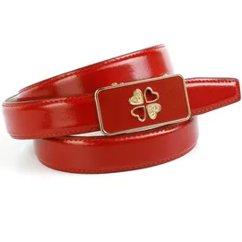 Anthoni Crown Damengürtel Leder rot 85
