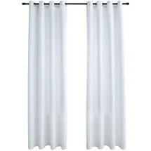 vidaXL Verdunkelungsvorhang Ösen 140 x 225 cm grauweiß 2 St. Wildledercharakter