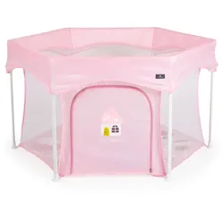 Cangaroo Laufstall Playbox klappbar Matratze Tragetasche Öffnung Reiselaufstall rosa