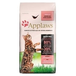 Applaws trockenes Katzenfutter 400 g - mit Huhn und Lachs + Überraschung für die Katze (Rabatt für Stammkunden 3%)