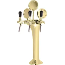 ich-zapfe Schanksäule, Gold, 3-Leitig: elegant, "Topp-Qualität!" (Paketpreis),