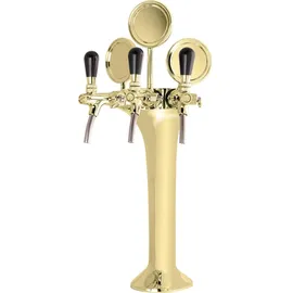 ich-zapfe Schanksäule, Gold, 3-Leitig: elegant, "Topp-Qualität!" (Paketpreis),