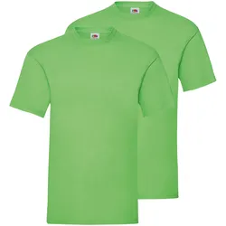 Doppelpack Fruit of the Loom Valueweight T-Shirt, lime, M