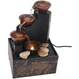 Fockety Zimmerbrunnen-Wasserfall-Tischplatte, Mini-Wasserbrunnen mit LED-Licht, Reichtum Anziehend, Kleiner Entspannungswasserfall, USB-betriebener Tischbrunnen für Schreibtisch, Büro,