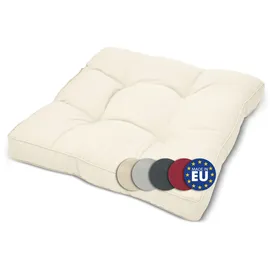 Beautissu Sitzkissen 50 x 50 x 10 cm beige 1 St.