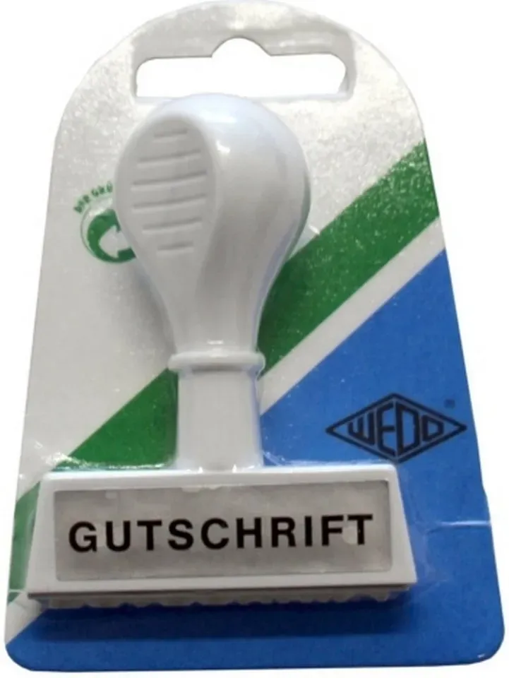 Preisvergleich Produktbild WEDO Stempel Textstempel -Gutschrift- weiß