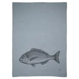 17;30 Hamburg 17;30 HOME Geschirrtuch 100% Baumwolle, Fisch umweltfreundlich, grau-braun, 50x70 cm