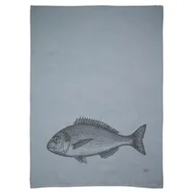 17;30 Hamburg 17;30 HOME Geschirrtuch 100% Baumwolle, Fisch umweltfreundlich, grau-braun, 50x70 cm