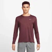 Nike Df UV MILER MEN'S LONG-SLEEVE RUNNING TOP« Nike NIGHT MAROON/CEDAR/HTR/REFLECTIVE S S